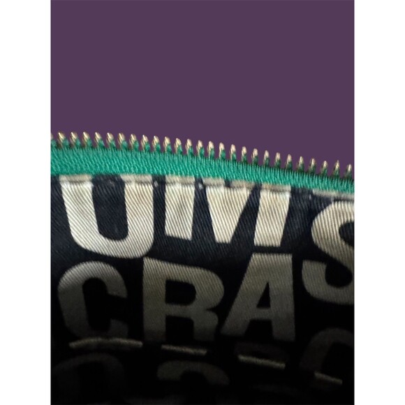 Marc by Marc Jacobs Green Leather Crossbody Purse Bag Turn Lock Brass Zipper - Picture 7 of 9